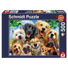 Schmidt SPIELE Puzzle játék 500 darabos Kutya szelfi puzzle, kirakós