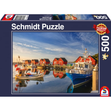 Schmidt SPIELE Puzzle játék 500 darabos Weisse Wiek Horgász kikötő puzzle, kirakós