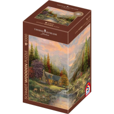 Schmidt Thomas Kinkade Studios Hegyi táj patakkal 1000 darabos fa puzzle (59799) puzzle, kirakós