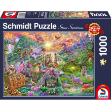 SCHMIDTSPIELE Puzzle játék 1000 darabos Enchanted dragon kingdom puzzle, kirakós