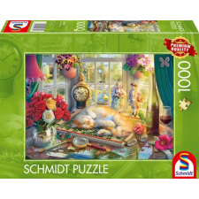SCHMIDTSPIELE Puzzle játék 1000 darabos Kirakózás a Macskával puzzle, kirakós