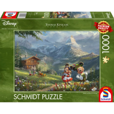 SCHMIDTSPIELE Puzzle játék 1000 darabos Miki és Minnie egér az Alpokban puzzle, kirakós
