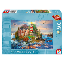 SCHMIDTSPIELE Puzzle játék 500 darabos Lighthouse on the rock 59716 puzzle, kirakós