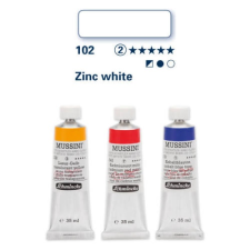 Schmincke Mussini olajfesték, 35 ml - 102,  zinc white hobbifesték