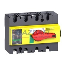 SCHNEIDER 28925 Interpact INS100 4P piros kapcsoló sárga homloklap villanyszerelés