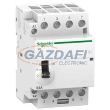 SCHNEIDER A9C21864 ACTI9 iCT63A kézi vezérlésű kontaktor, 50Hz, 4NO, 220-240VAC villanyszerelés