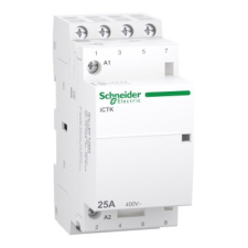SCHNEIDER A9C40425 ACTI9 iCTK kontaktor, 25A, 4NO, 400VAC villanyszerelés