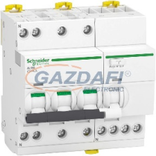 SCHNEIDER A9DF3720 ACTI9 iCV40 áramvédős kismegszakító, SI osztály, 3P-N, C, 20A, 30mA villanyszerelés