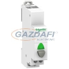 SCHNEIDER A9E18038 ACTI9 iPB nyomógomb, 1NO, szürke, zöld LED, 12-48VAC