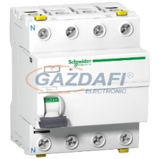 SCHNEIDER A9Z25480 ACTI9 iID áram-védőkapcsoló, A osztály, 4P, 80A, 300mA-S villanyszerelés