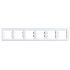 SCHNEIDER Asfora 6-os keret vízszintes FEHÉR Schneider villanyszerelés