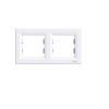 SCHNEIDER ASFORA Villanykapcsoló Keret vízszintes 2-es fehér