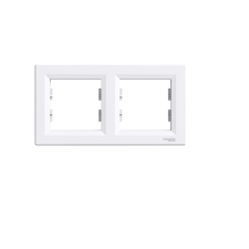 SCHNEIDER ASFORA Villanykapcsoló Keret vízszintes 2-es fehér villanyszerelés