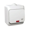SCHNEIDER CedarPlus N101 nyomó betét komplett házban 1- billentyűs 1z fehér lámpa IP44 jelzőfény Schneider - WDE000516