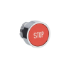 SCHNEIDER Easy Harmony XB2, Nyomógomb fej, piros, jelölt STOP, fém, panelbe süllyesztett, 22mm, visszatérő ZB2BA434C Schneider