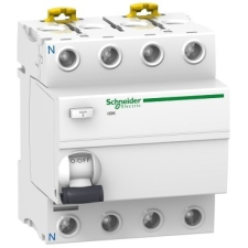 Schneider Electric Áram-védőkapcsoló (Fi-relé), AC osztály, 4P, 63A, 300mA (Schneider A9R75463) villanyszerelés