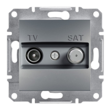  Schneider Electric Asfora EPH3400162 végzáró TV-SAT csatlakozóaljzat 1 dB, acél burkolattal. keret nélkül, süllyesztett ( EPH3400162 ). videó kellék
