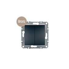 Schneider Electric Asfora - Kapcsoló, csillárkapcsoló, keret nélkül, bronz villanyszerelés