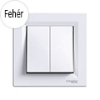 Schneider Electric Asfora - Kapcsoló, kettős váltókapcsoló, komplett, fehér
