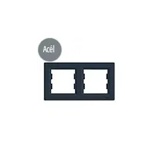 Schneider Electric Asfora - Keret, 2-es, acél villanyszerelés