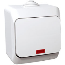 Schneider Electric Cedar Plus keresztkapcsoló, jelzőfénnyel (107) IP44, fehér tapéta, díszléc és más dekoráció