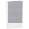 Schneider Electric MIP12312T Mini Pragma műanyag kiselosztó, 36 modul, 1 sor, IP40, tejüveghatású műanyag áttetsző ajtóval, falon kívüli