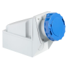 Schneider Electric Schneider 81179 MUREVA PK (Pratika) Falra szerelhető aljzat hátlappal, 3P+F, 9h, 63A, 250V, IP67, csavaros
