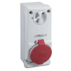 Schneider Electric Schneider 83036 MUREVA PK (Unika) Falra szerelhető, reteszelhető aljzat, 3P+N+F, 6h, 16A, 415V, IP44, védelem nélkül