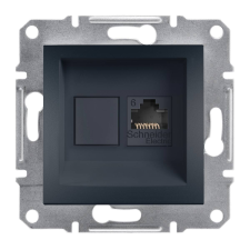 Schneider Electric Schneider Asfora 1Xrj45 Cat6 Utp Aljzat, Antracit villanyszerelés