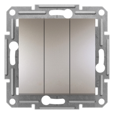 Schneider Electric Schneider EPH2100169 Asfora hármas kapcsoló, bronz burkolattal. keret nélkül, süllyesztett villanyszerelés