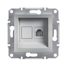 Schneider Electric Schneider EPH4100161 ASFORA alumínium 1xRJ11 telefon aljzat (EPH4100161) villanyszerelés