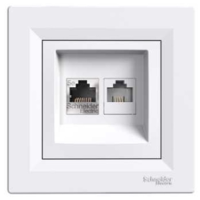 Schneider Electric Schneider EPH4900121 ASFORA fehér RJ45 Cat5e UTP + RJ12 aljzat (EPH4900121) villanyszerelés