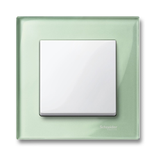 Schneider Electric Schneider Merten MTN404104 1-es smaragdzöld üvegkeret (Schneider M-Elegance) villanyszerelés