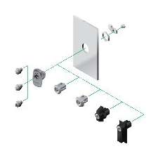 Schneider Electric Schneider NSYTT8CSX 8mm háromszögprofil zár villanyszerelés