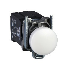 Schneider Electric Schneider XB4BV5B1 Harmony komplett fém LED jelzőlámpa, Ø22, 400VAC, fehér villanyszerelés