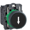 SCHNEIDER Electric Schneider XB5AA3351 Harmony komplett műanyag nyomógomb, Ø22, visszatérő, 1NO, fekete, le nyíl (XB5AA3351)