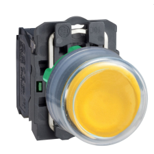 Schneider Electric Schneider XB5AP51 komplett gumisapkás nyomógomb sárga 1 záró érintkező (Harmony XB5AP51) villanyszerelés