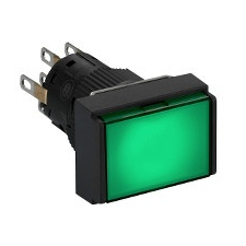 Schneider Electric Schneider XB6EDW3B2P Harmony XB6 Ø16 komplett világító nyomógomb, zöld, téglalap, 24V villanyszerelés
