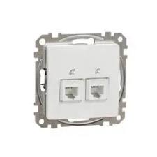 Schneider Electric Sedna Design 2xRJ11 aljzat, fehér villanyszerelés
