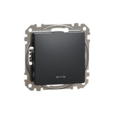 Schneider Electric Sedna Neo Egypólusú kapcsoló, kék jelzőfénnyel, 10AX, antracit világítási kellék