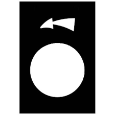 Schneider Electric Zrt. CÍMKE, 30X40MM, FEKETE, FORDULÁS villanyszerelés