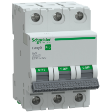 Schneider Electric Zrt. Schneider Easy9 Pro kismegszakító 3P C 20A (EZ9F57320) villanyszerelés