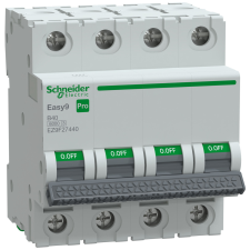 Schneider Electric Zrt. Schneider Easy9 Pro kismegszakító 4P B 40A (EZ9F27440) villanyszerelés