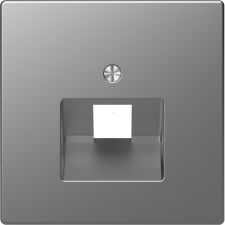 Schneider Electric Zrt. Schneider Merten fedlap, 1xRJ45 aljzathoz, acél (System Design) villanyszerelés