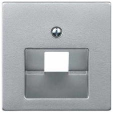 Schneider Electric Zrt. Schneider Merten fedlap, RJ45 betét, 1-es alumínium 298360 villanyszerelés