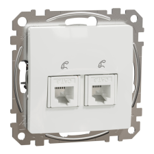 Schneider Electric Zrt. Schneider Sedna 2xRJ11 aljzat, fehér villanyszerelés