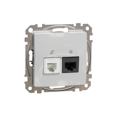 Schneider Electric Zrt. Schneider Sedna RJ11/RJ45 Cat6 UTP kombinált aljzat, alumínium villanyszerelés