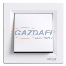 SCHNEIDER EPH0100121 ASFORA Egypólusú kapcsoló, rugós bekötés, fehér (101) villanyszerelés