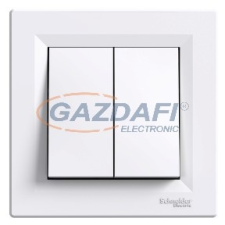 SCHNEIDER EPH1100321 ASFORA Kettős nyomókapcsoló, csavaros bekötés, fehér villanyszerelés