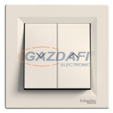 SCHNEIDER EPH1300323 ASFORA Redőnynyomó, csavaros bekötés, bézs villanyszerelés